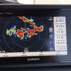 New Garmin 741xs - Radar view
