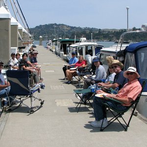 Lunch on the dock at Sausalito