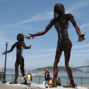 Statue re-enactment