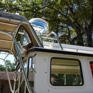 Cantilevered Bimini top