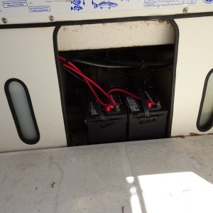 Aft batteris, not fuel level easily seen in tanks.