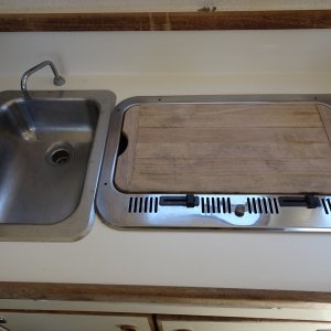 Alcohol Stove, and sink