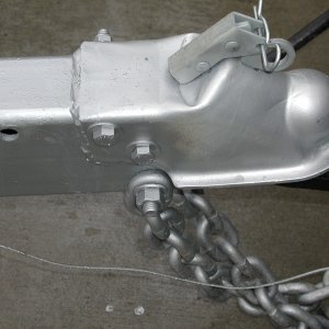 Media 'Coupler welded in place, 2 Stainless 1/2" bolts for backup.' in album 'New, to me, but dirty, tow vehicle.'