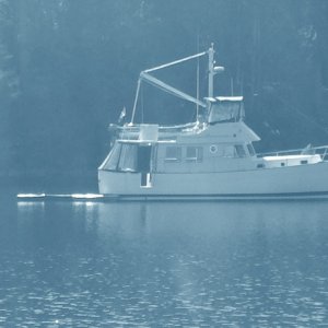 2001 40' Willard trawler.  Nice couple from Oregon who keep it in Anacortes.  I like this boat...A LOT.  He said it's about half a Nordhaven trawler and more comfortable a ride.  600 gallon diesel capacity.