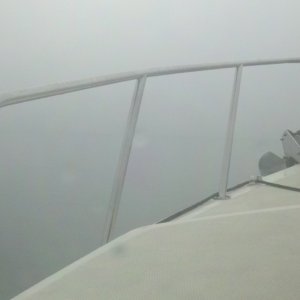 Socked in on the way home.  This was Wednesday morning just out of Blind Bay ,Shaw Island.  Remained like this all the way to Squalicom.