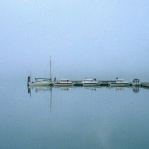 27 Feb 2005 C-Dorys on a foggy Sunday morning at Cornet Bay