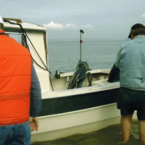 Media '17 Sept 2005: After clam digging, Joe (R-Matey) and Roger (Sensei).' in album '2 Jan 2005 Bellingham:  Happy New Year! We're gonna cruise over to LaConner.'