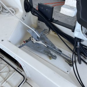 Stern anchor and dinghy motor mount