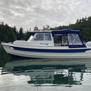 Another first: anchored in Chuckanut Bay, thanks to the adventures of Pat and Patty for the idea.