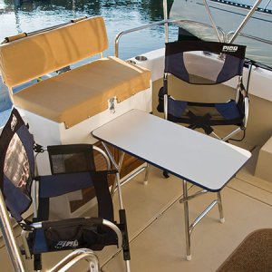 PICO chairs - sharing the cockpit with a 16" x 32" Garelick table
