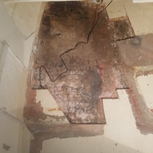 View of what I\'ve removed so far. Just two really wet spots left to explore.