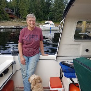 dogs: check, lunch packed: check, in the water: check, engine won\'t start.  Nice C-Dory behind me enjoyed the day though!