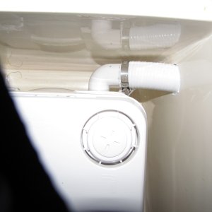 Image---Back of toilet where hoses connect. 3/22/2011