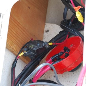 I will put a non switched buss bar on the plywood in the back (Wallas, etc.)