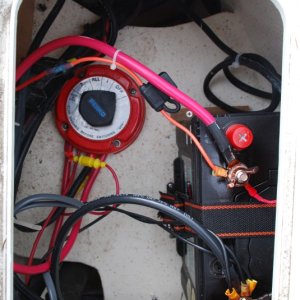 Media 'Starting battery in starboard locker' in album 'The starboard locker and wiring, minus 2 group 24 batteries'