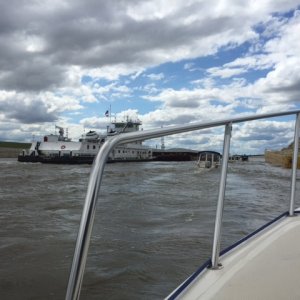 passing a barge