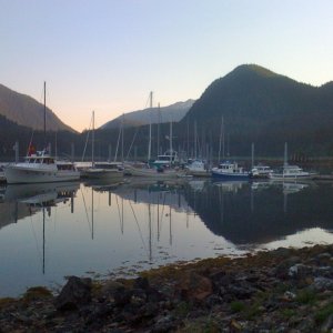 Midnight view in Taku Harbor