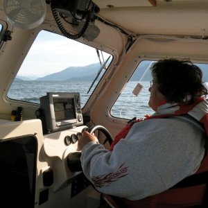 Media 'First Mate handling the Taku Inlet chop' in album 'Taku Harbor entrance'
