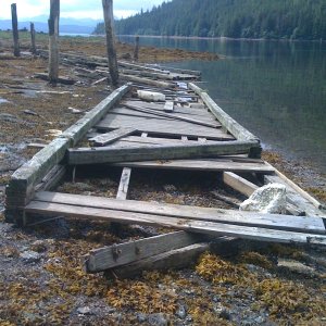 View of derelict state dock