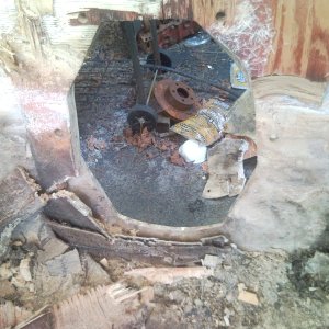 Media 'More Transom work on the 27' in album '1982 27' C-Dory Long Cabin'