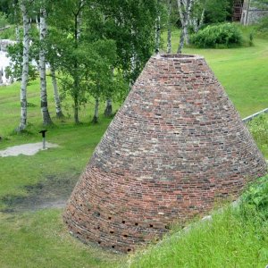 Charcoal Kiln, historic iron smelting ghost town, Fayette MI.