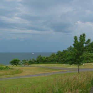 Sailboat coming to Fayette deteriorating weather