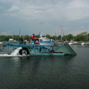 Media 'Weed eater Escanaba Harbor. Escanaba on Bay De Noc has good fishing for many species. Excellent destination to combine with Fayette.' in album 'State Park at Rock Island, WI. This park is and island reached by ferry, I guess you can moor overnight although not well protected. Mainly a backpacker's destination, not real boat friendly.'
