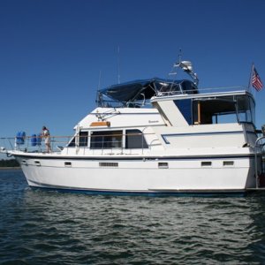 Tom\'s parents taking thier boat out for thier first overnight