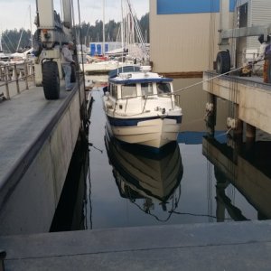 Ready to be hauled out for repairs