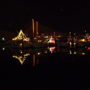 Boat lights - Dock Street Marina - Facing east towards the Tacoma Dome