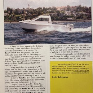 2003 TomCat 24 brochure, cover