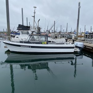 26? walk around Pro Angler, Snowgoose II (Homer, AK harbor, May 2023). This was a charter boat in Ninilchik for many years and essentially worn out. New owners did a complete restoration and repower. Now in Homer. The black cabin is not my favorite but boat looks good. Same boat as my dad?s High Tide II.