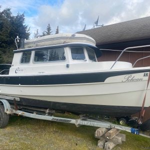 1985 27? inboard Volvo 350, (Anchorage Craigslist April 2024, https://anchorage.craigslist.org/boa/d/homer-27-dory/7725972982.html)