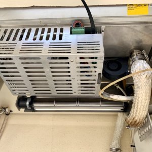underside of heater