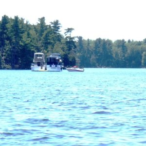 18.) Boats rafting in Stouts Bay