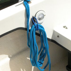 Sea Angel Starboard Aft Shockcord Line Hanger mounted with #8 SS screws