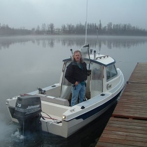 Media 'Larry on board at Cottonwood Lake' in album 'Finally got the name on...'
