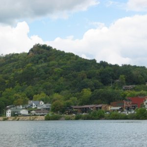 Media 'Town, railroad hills' in album 'Minnie Swann and Not For Hire on St. Croix River'