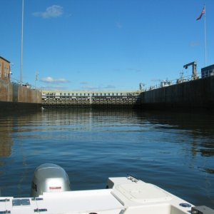 Floating about in lock, had it all to myself.