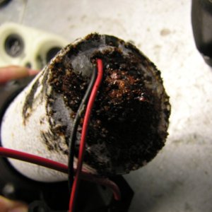 Media 'Jabsco water pump motor.' in album 'One on the left bought in 2011.  The one on the right bought in 2012.  Both toast.'