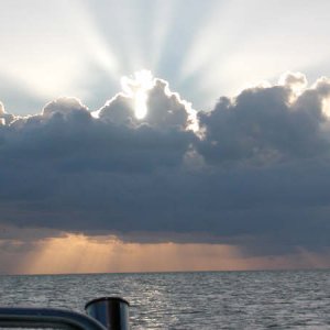 Last sunset, Crissy Swath, Bahamas June 2003