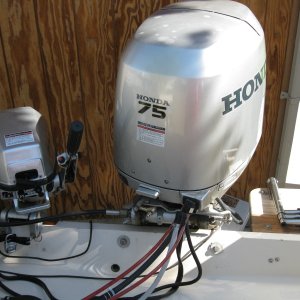 2001 75 hp Honda with permatrim, 2011 5 hp Honda auxiliary engine