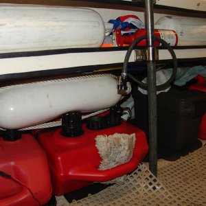 The lower pole adds support to prevent the upper fiberglass from tearing.