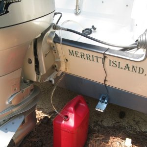 Draining the fuel by syphon