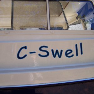 New C-Swell boat name decal