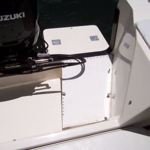 Level step from swim step to splash well into cock pit and stand for generator.