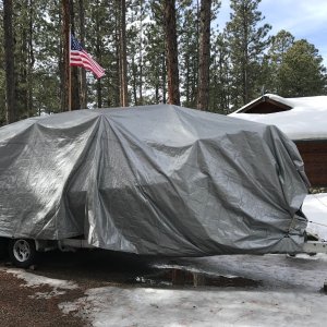 Storage cover when boat not in use
