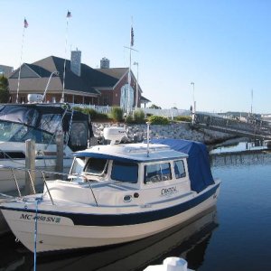 Dockside at the marina.