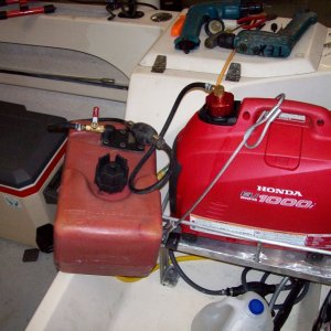 "the red cap" aux fuel system, allows extended run time for honda generators
