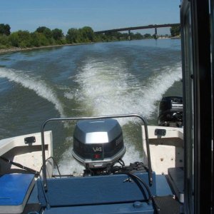 This is the third time that I used the boat since purchasing it.  At speed going south on the Sacramento River just above downtown Sacramento